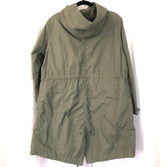 Engineered Garments FWK Women's Large Olive Green Hooded Utility Coat - Picture 2 of 6